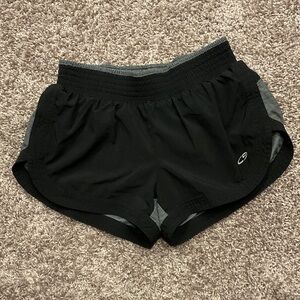Champion Black Athletic Shorts Lightweight Breathable, Size XS